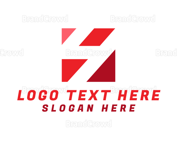 Modern Negative Space Number 4 Logo