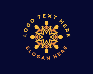 Human Resource - People Community Support logo design