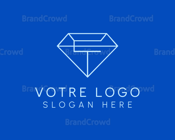 Blue Diamond Letter C Logo