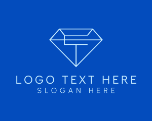 Luxurious - Blue Diamond Letter C logo design