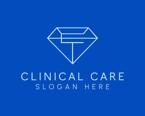 Blue Diamond Letter C logo design