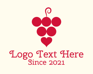 Winery - Love Wine Grapes logo design