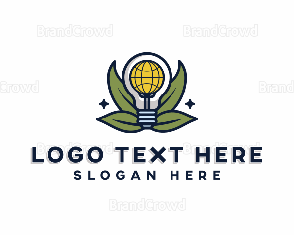 Eco Globe Light Bulb Logo