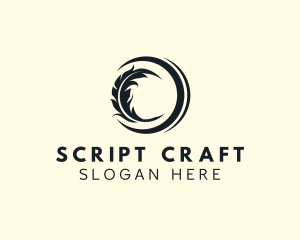 Screenwriter - Feather Publishing Writer logo design