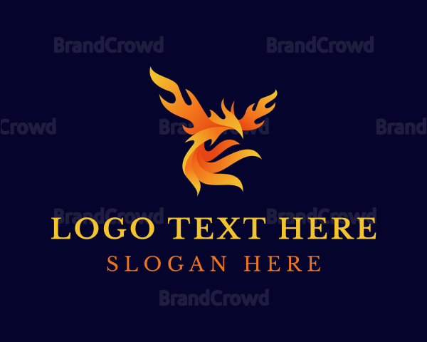 Blazing Mythical Bird Logo