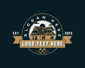 Axe - Roof Cabin Roofing logo design