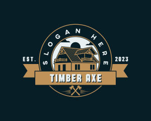 Roof Cabin Roofing logo design