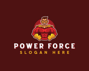 Superhero - Superhero Strong Man logo design