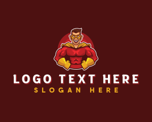 Superhero Strong Man Logo