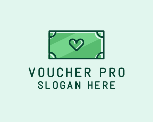 Voucher - Love Heart Money logo design