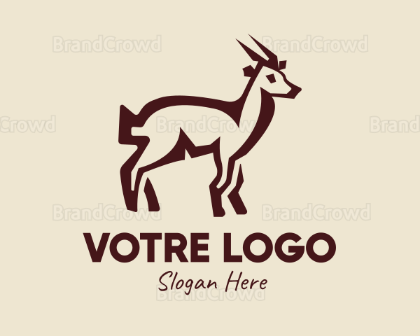 Brown Farm Goat Logo