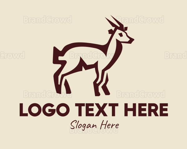 Brown Farm Goat Logo