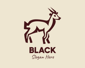 Addax - Brown Farm Goat logo design
