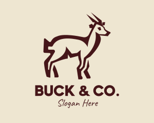 Brown Farm Goat  logo design