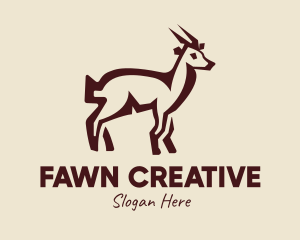 Fawn - Brown Farm Goat logo design