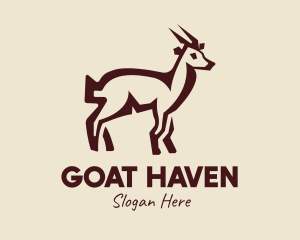 Brown Farm Goat  logo design