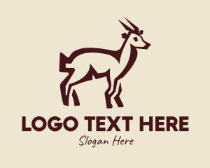 Goat - Brown Farm Goat logo design