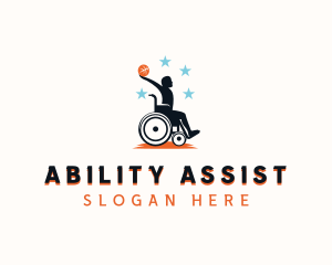 Disability - Disabled Basketball Paralympic logo design