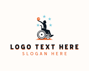 Inclusive - Disabled Basketball Paralympic logo design