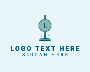 Cleaner - Housekeeping Clean Squeegee logo design