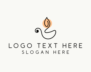 Fire - Candle Light Spa logo design