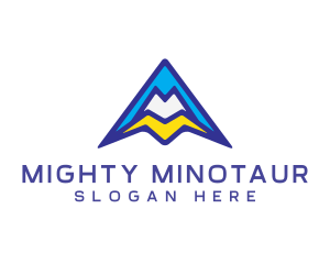 Triangle Mountain M logo design