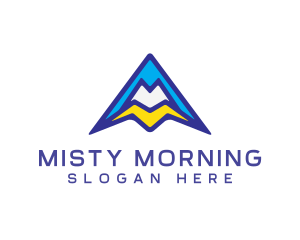 Triangle Mountain M logo design