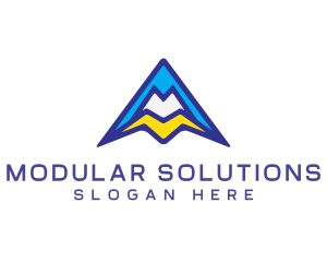 Triangle Mountain M logo design