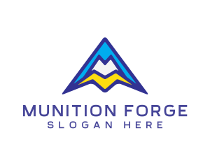 Triangle Mountain M logo design