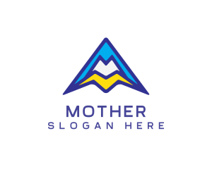 Triangle Mountain M logo design