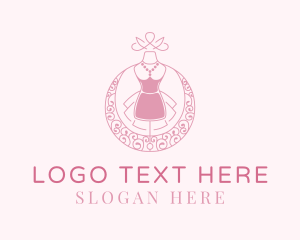 Seamstress - Fancy Lace Mannequin logo design