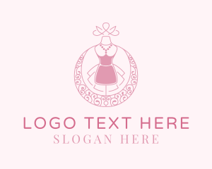 Wedding Dress - Fancy Lace Mannequin logo design