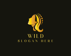Woman Beauty Hair  logo design