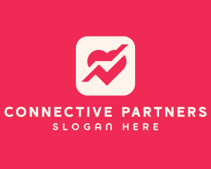 Relationship - Heart Dating App Icon logo design