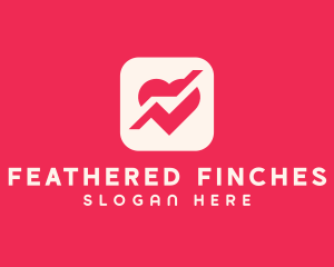 Heart Dating App Icon logo design