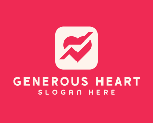 Heart Dating App Icon logo design