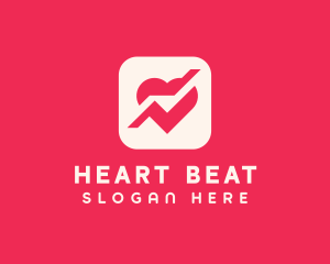 Heart Dating App Icon logo design