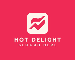 Heart Dating App Icon logo design