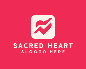 Heart Dating App Icon logo design