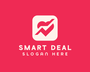 Heart Dating App Icon logo design