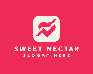 Heart Dating App Icon logo design