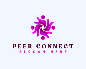 Peer - Human Social Team logo design