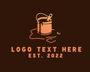 Bucket - Gradient Paint Bucket logo design