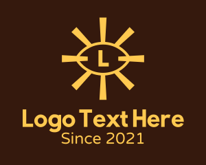Inca - Yellow Sunrays Letter logo design