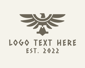 Cave Painting - Ethnic Mayan Eagle logo design