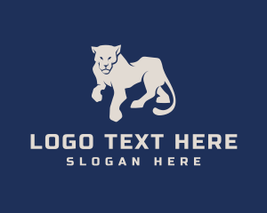 Stationary - Wild Panther Feline logo design