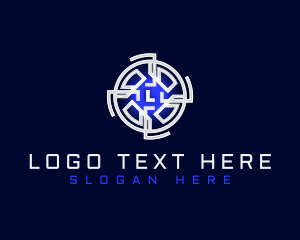 Blockchain - Digital Cryptocurrency Tech logo design