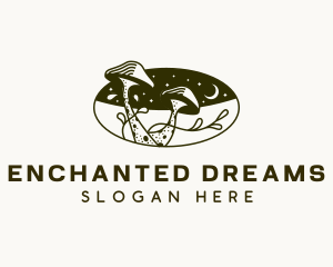 Mushroom Plant Magical logo design