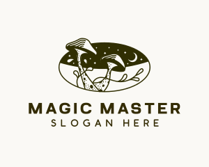 Mushroom Plant Magical logo design