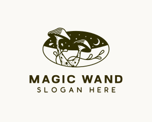 Mushroom Plant Magical logo design